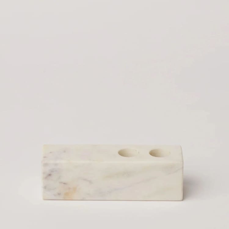 "Marble Candle Holder" - Candle Holders in white by Powered By People