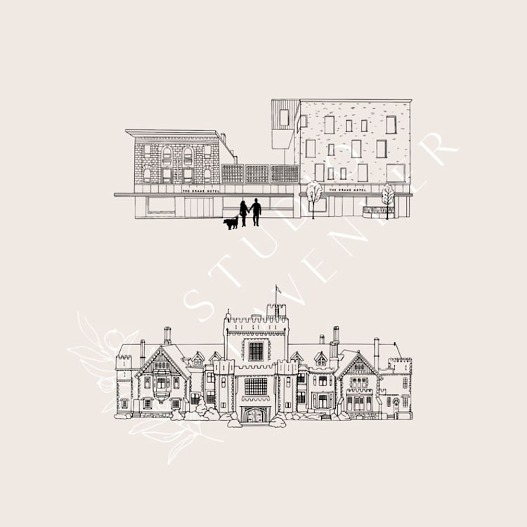 "Custom Map Icon, Illustration" - Commissioned Design Element in black by Studio Lavender