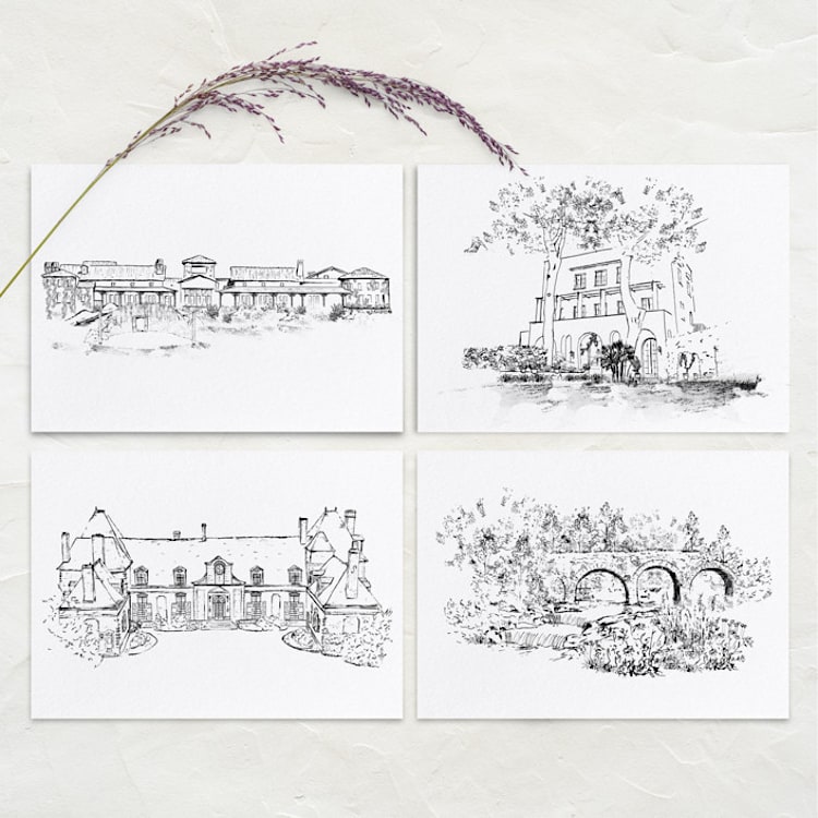 "Custom Venue" - Commissioned Design Element in black by Clover and Lamb