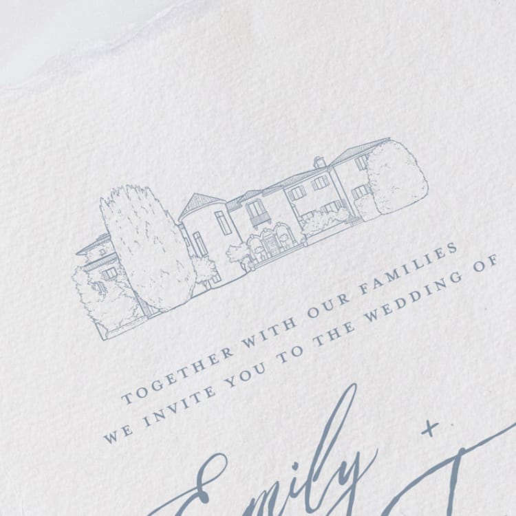 "Stonepine Estate Line Drawing" - Commissioned Design Element in black by Pink House Press
