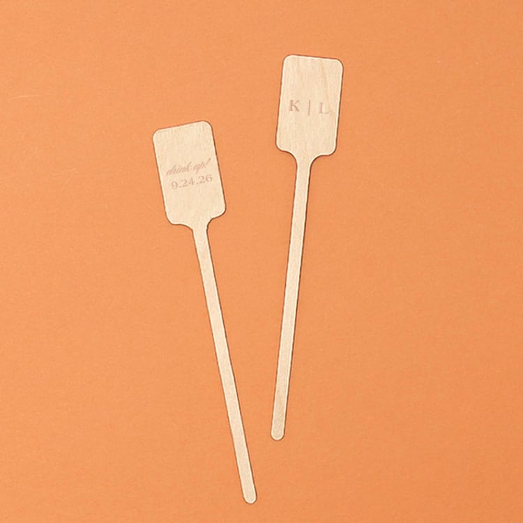 "Toast & Celebrate Stir Stick, wooden stir stick, set of 100" - Stir Sticks in natural by ForYourParty