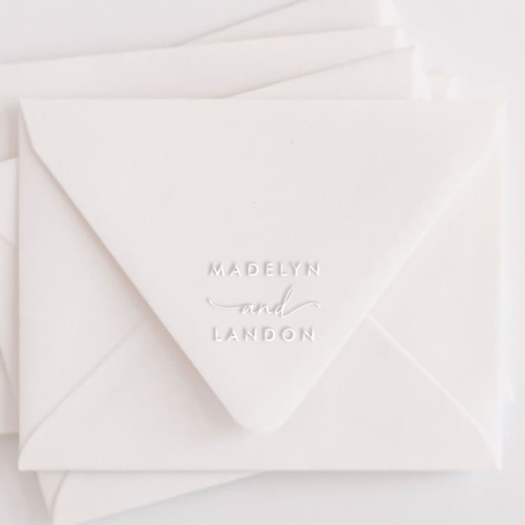 "Custom Couples Name Monogram Embosser" - Embossers in gray by Casey Harp