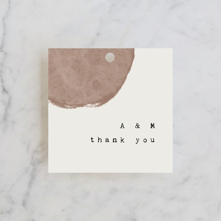 "Minimalist Shapes" - Wedding Favor Tags in Natural by Heather Cairl - Front