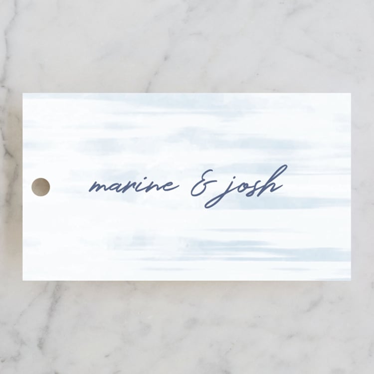 "Marine" - Wedding Favor Tags in Wave by kelli hall - Front