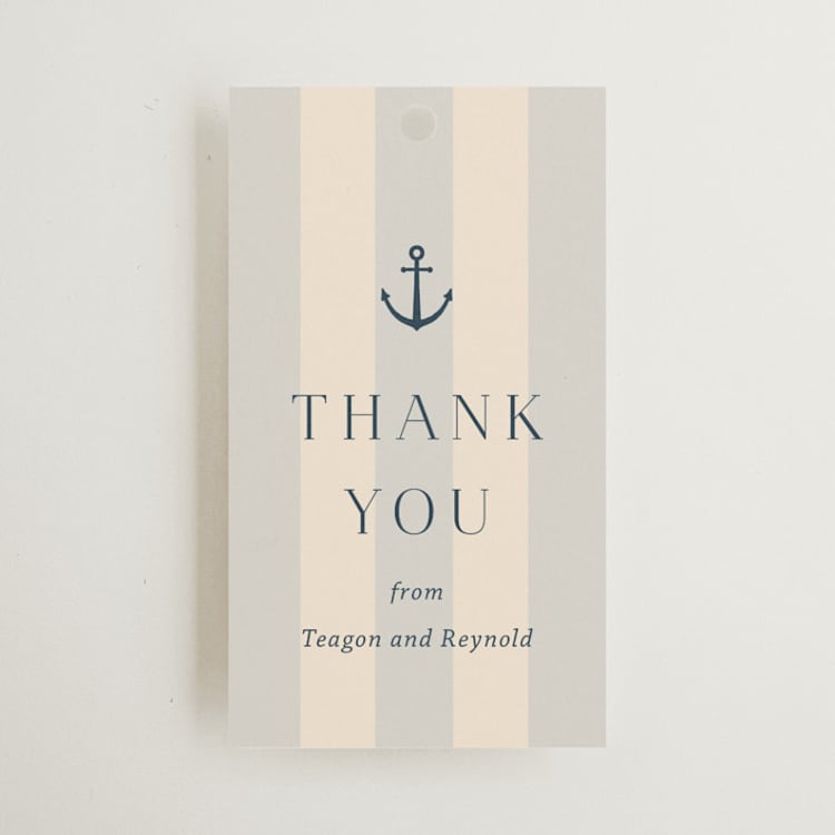"nautical nuptials" - Wedding Favor Tags in Sea Breeze by Rebecca Durflinger - Front