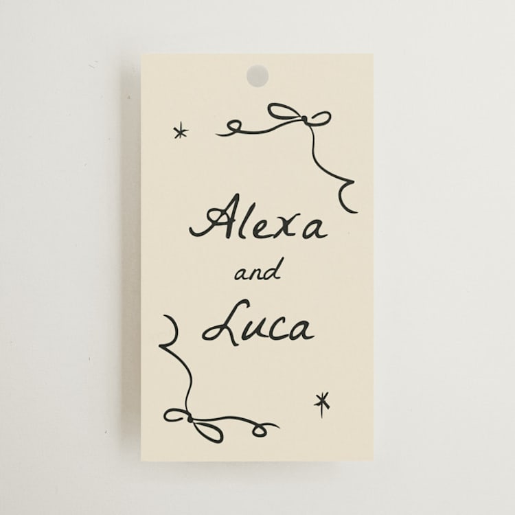 "Roses" - Wedding Favor Tags in Vanilla by Ani Somi - Front