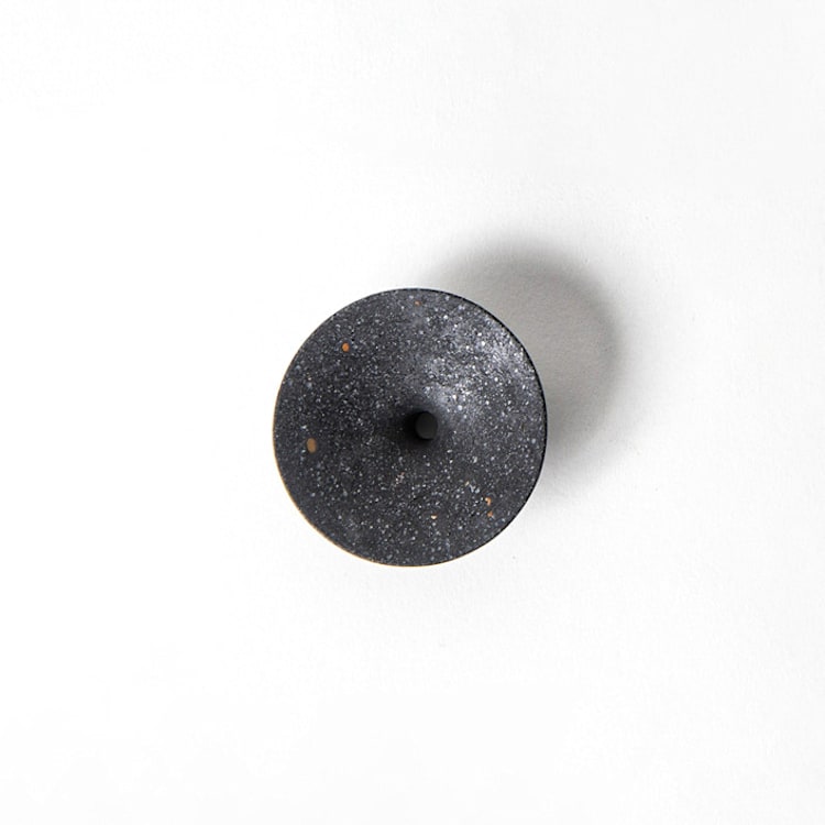 "Black Terrazzo Dimple Wall Hook, Small" - Wall Hooks in black by Pretti.Cool
