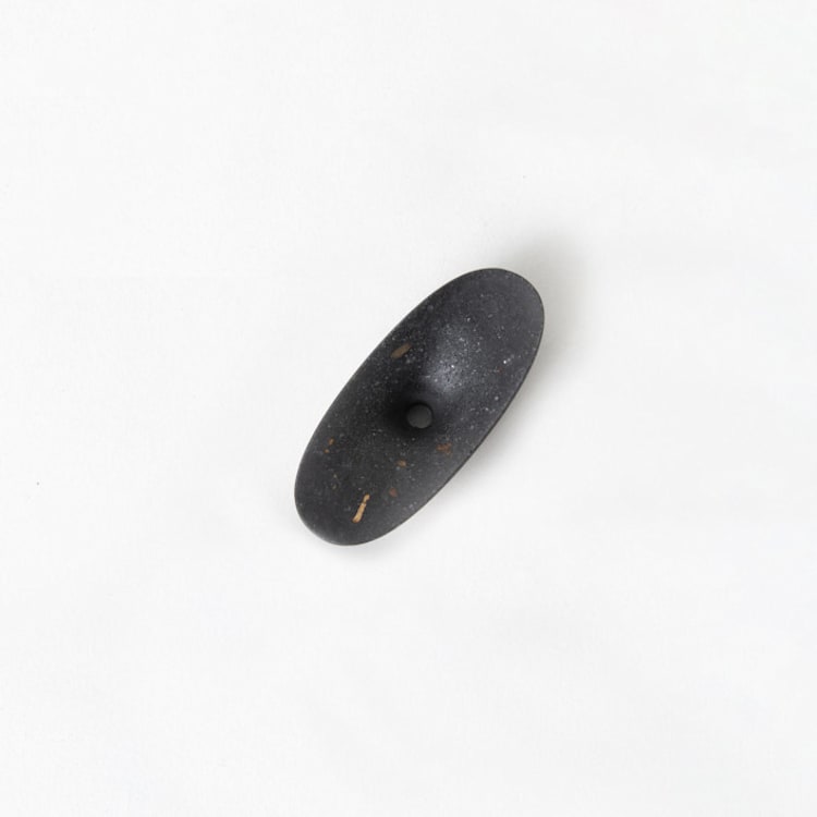 "Black Terrazzo Dimple Coat Hook" - Wall Hooks in black by Pretti.Cool