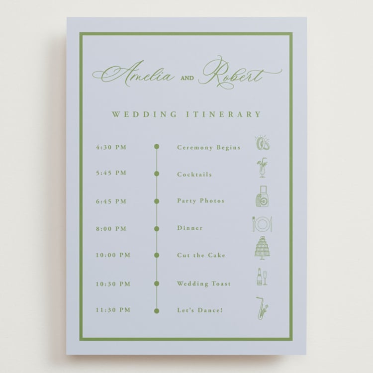 "Botanical Garden" - Wedding Weekend Itinerary Cards in Ocean by Sherley Ferreira - Front