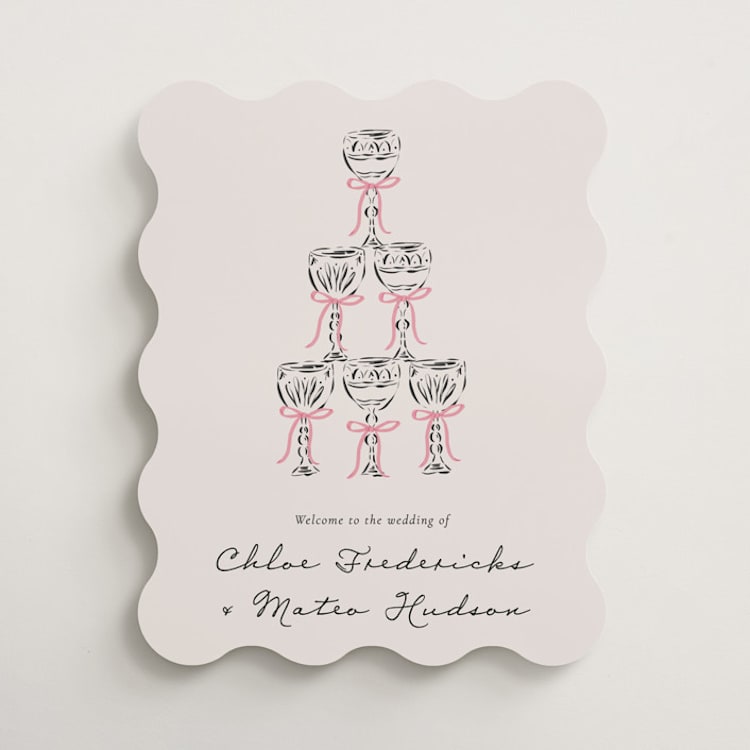 "Sparkling Champagne Tower" - Welcome Signs in Petal by Jackie Crawford - Front