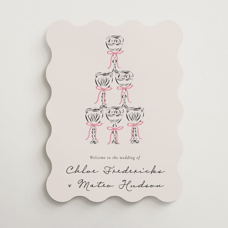 "Sparkling Champagne Tower" - Welcome Signs in Petal by Jackie Crawford - Front