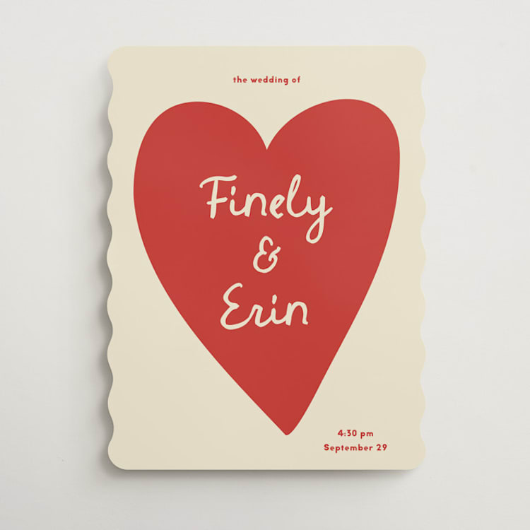 "Big Heart Wedding" - Welcome Signs in Cherry by Ani Somi - Front