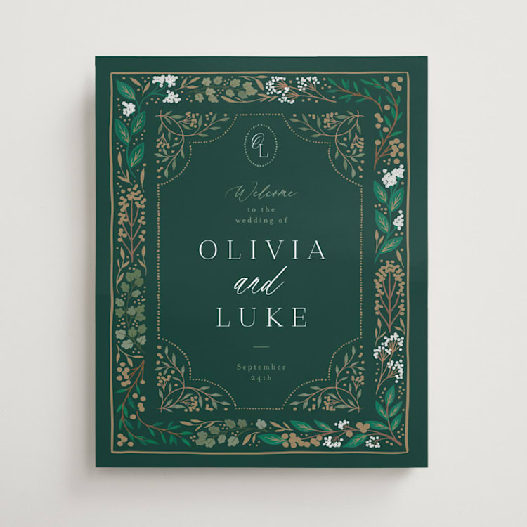 "Illuminated Storybook" - Welcome Signs in Forest by Alethea and Ruth - Front