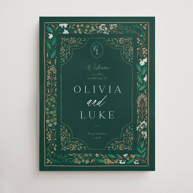 "Illuminated Storybook" - Welcome Signs in Forest by Alethea and Ruth - Front