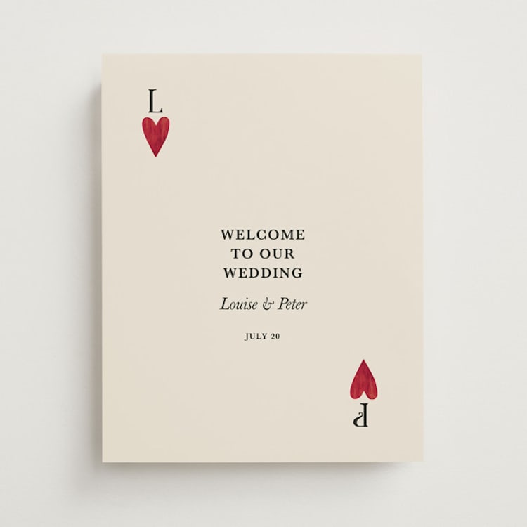 "Red Hearts" - Welcome Signs in Champagne by Helena Vitto - Front