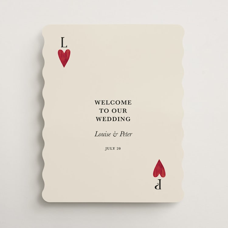 "Red Hearts" - Welcome Signs in Champagne by Helena Vitto - Front