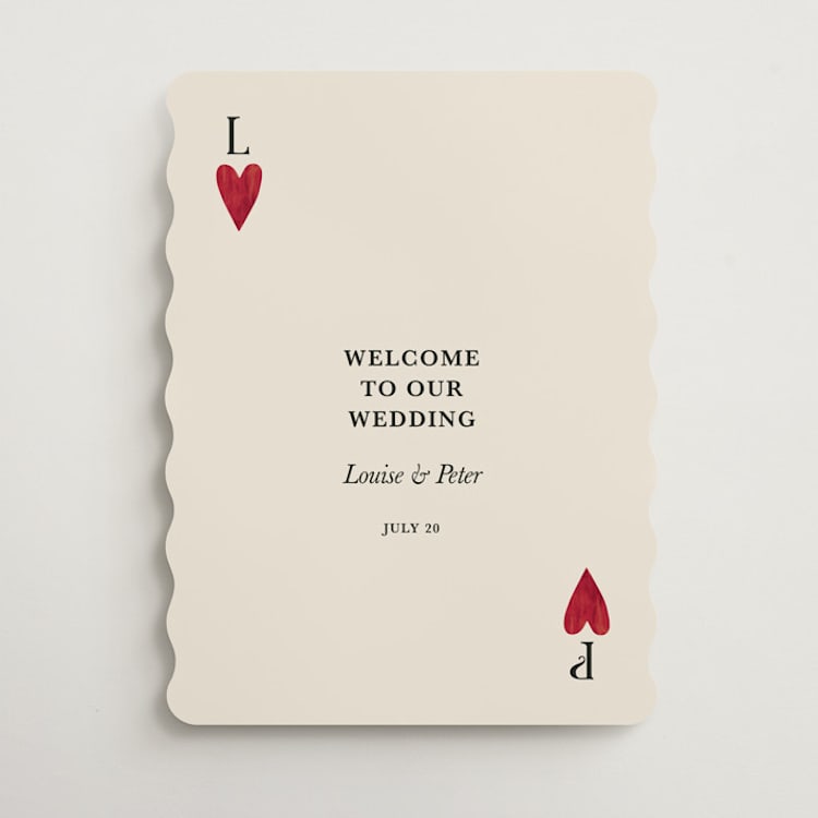 "Red Hearts" - Welcome Signs in Champagne by Helena Vitto - Front