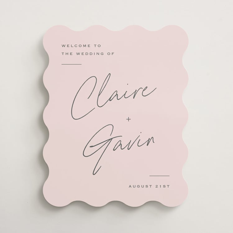 "Chic Names" - Welcome Signs in Blush by Carolyn MacLaren - Front