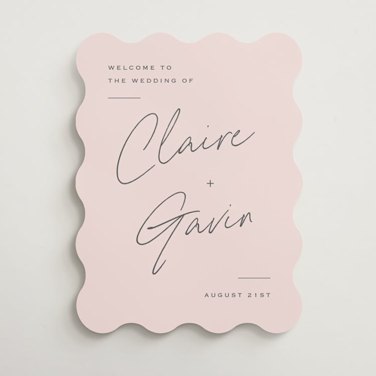 "Chic Names" - Welcome Signs in Blush by Carolyn MacLaren - Front
