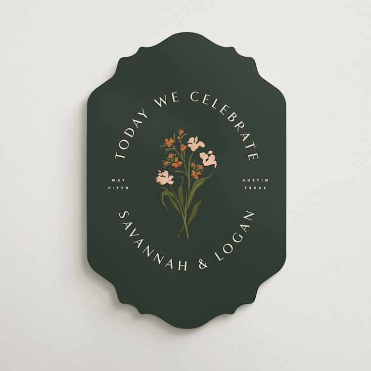 "Encircled in Love" - Welcome Signs in Forest by Kindred Fields - Front
