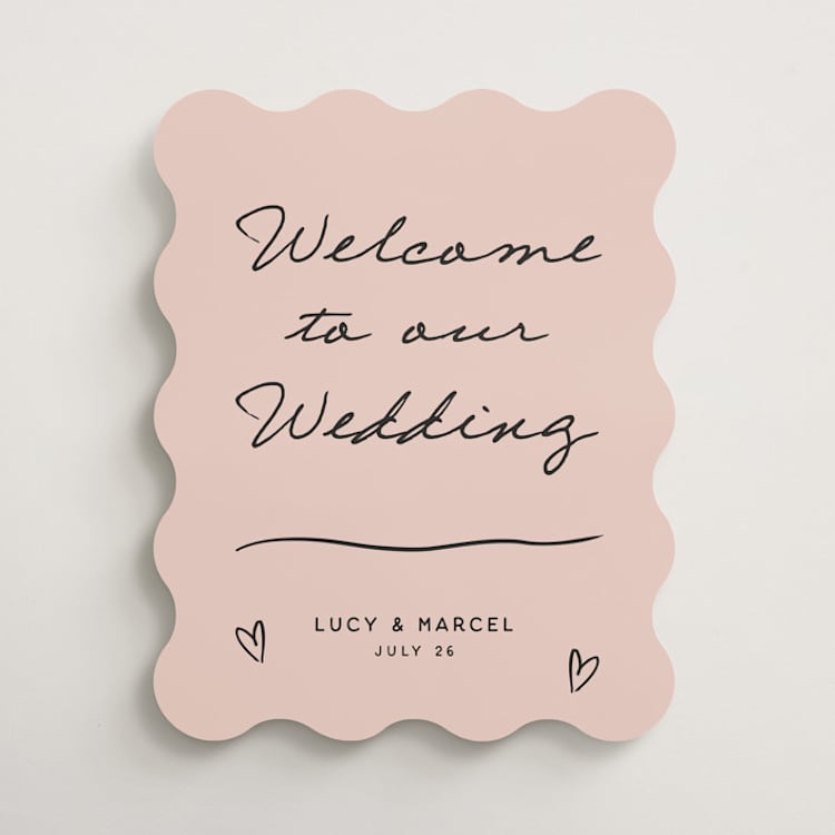 "Ballpoint Suite" - Welcome Signs in Blush by Ani Somi - Front