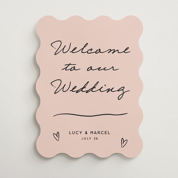 "Ballpoint Suite" - Welcome Signs in Blush by Ani Somi - Front
