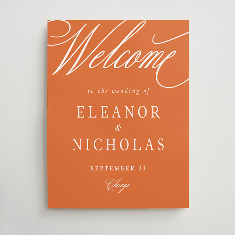 "Bold Background" - Welcome Signs in Sunset by Erin German - Front