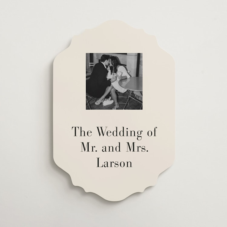"Photo Booth" - Welcome Signs in Champagne by Baumbirdy - Front