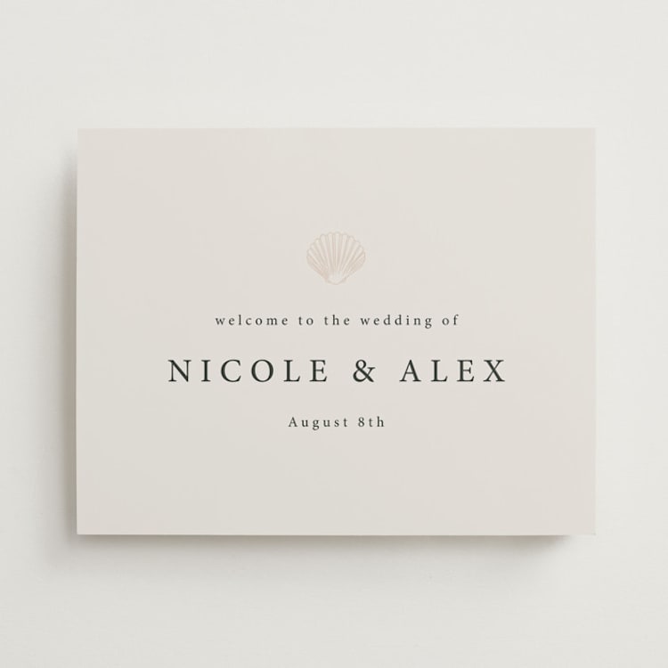 Simple Seashell Welcome Signs by Hannah Bowman | Minted