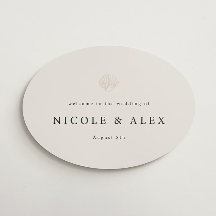 "Simple Seashell" - Welcome Signs in Sand by Hannah Bowman - Front