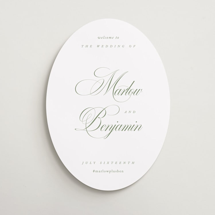 "Chic Script" - Welcome Signs in Garden by Kelly Schmidt - Front