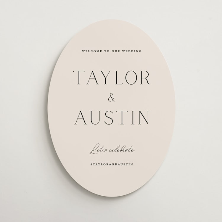 "In Love" - Welcome Signs in Linen by Vanessa Doyle - Front