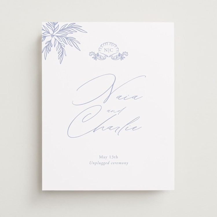 "Ocean Dreams" - Welcome Signs in Pale Cerulean by Sabrin Deirani - Front