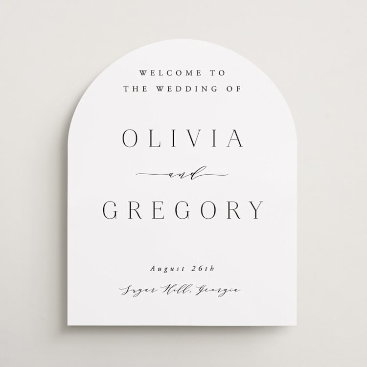 "Classy Type" - Welcome Signs in Lily by Hooray Creative - Front