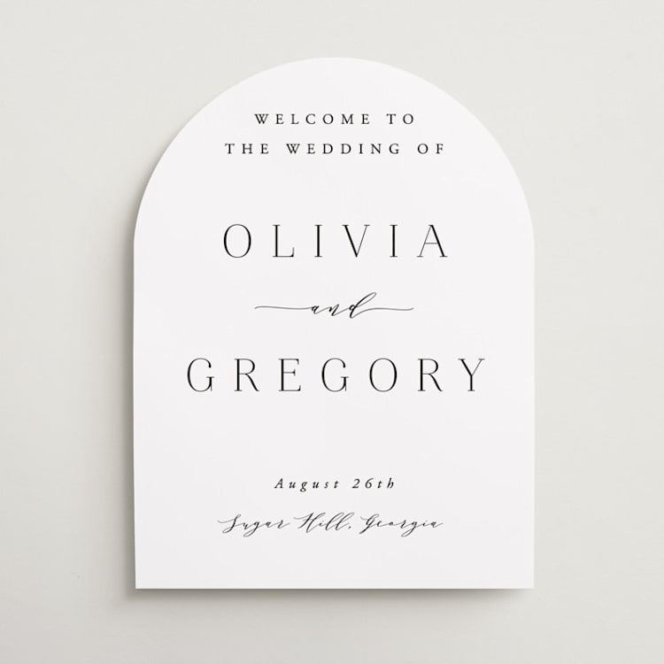 "Classy Type" - Welcome Signs in Lily by Hooray Creative - Front