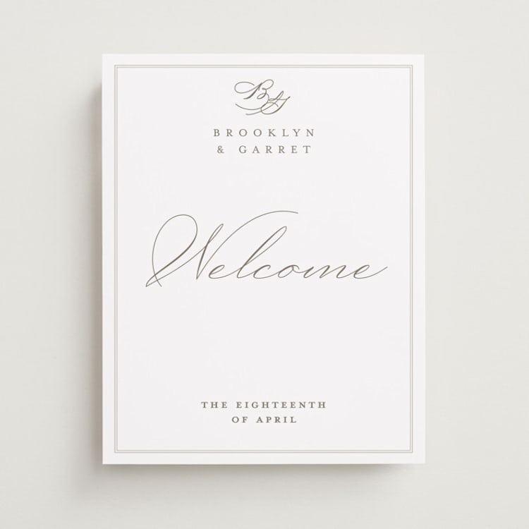 "Overlapping" - Welcome Signs in Cotton by Amy Kross - Front