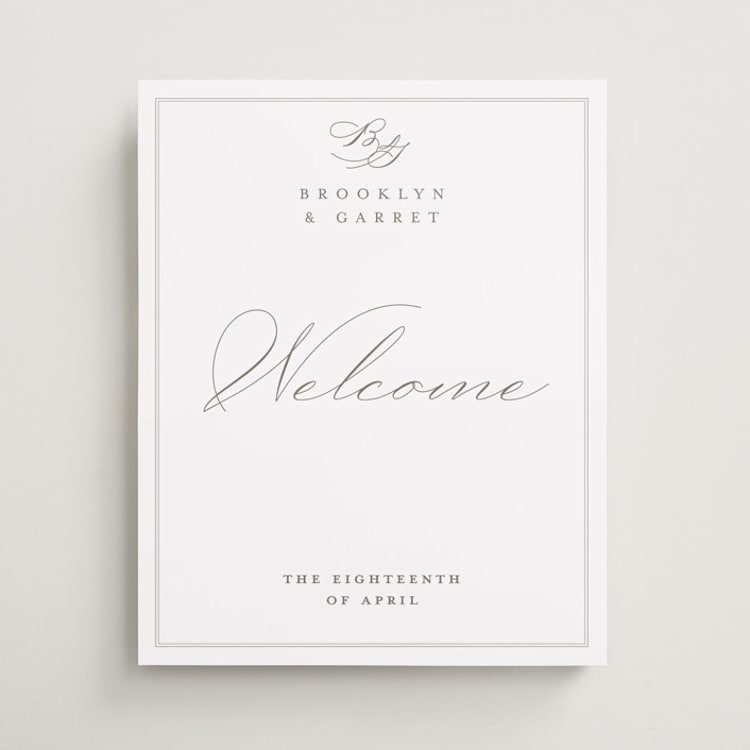 "Overlapping" - Welcome Signs in Cotton by Amy Kross - Front