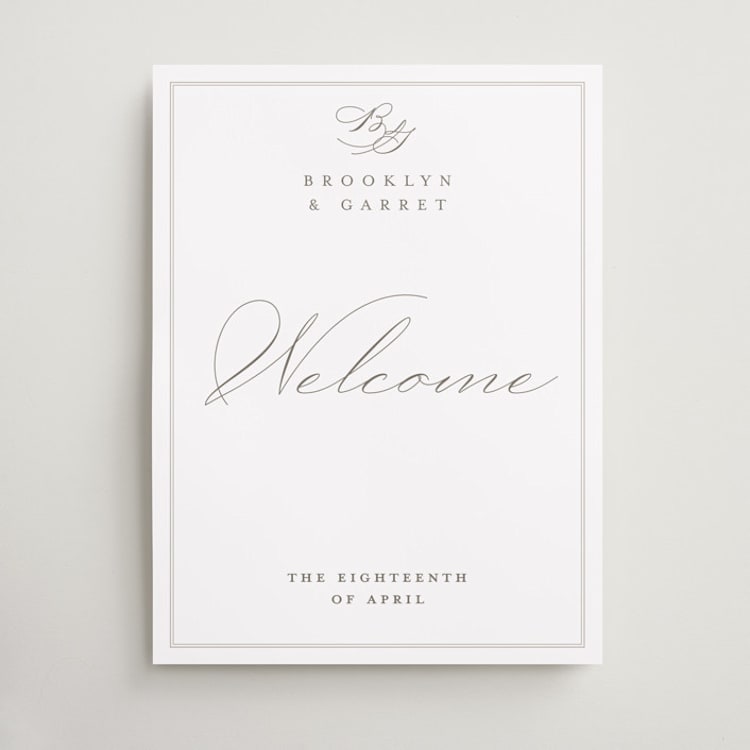 "Overlapping" - Welcome Signs in Cotton by Amy Kross - Front