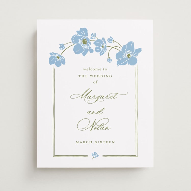 "Anemones" - Welcome Signs in Azure by letterfix - Front
