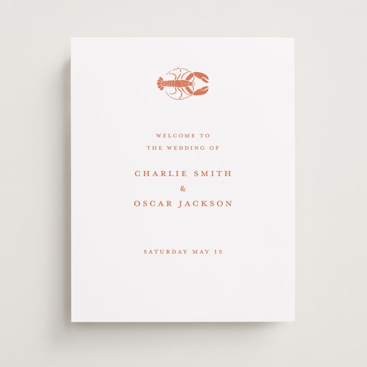 "lobster" - Welcome Signs in Spritz by Pippa Shaw - Front