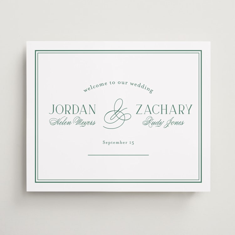 "Fresh Classic" - Welcome Signs in Emerald by letterfix - Front