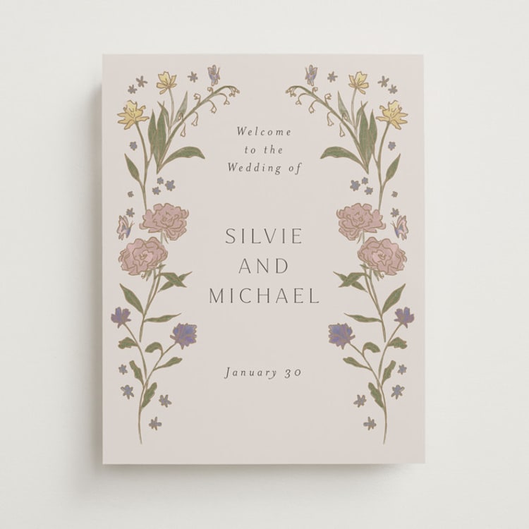 "Parisian Garden" - Welcome Signs in Petal by Nicoletta Savod - Front