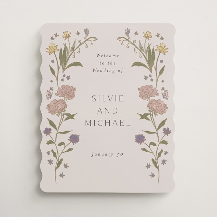 "Parisian Garden" - Welcome Signs in Petal by Nicoletta Savod - Front