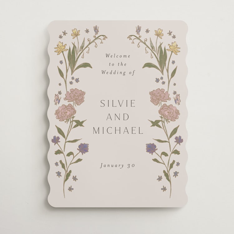 "Parisian Garden" - Welcome Signs in Petal by Nicoletta Savod - Front