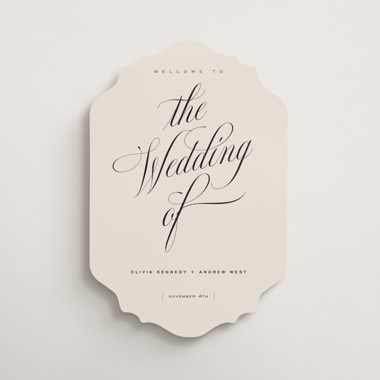 "Modern Romance" - Welcome Signs in Almond by Eric Clegg - Front