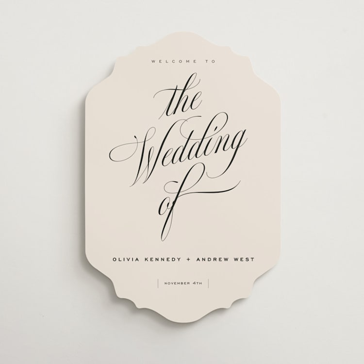 "Modern Romance" - Welcome Signs in Almond by Eric Clegg - Front