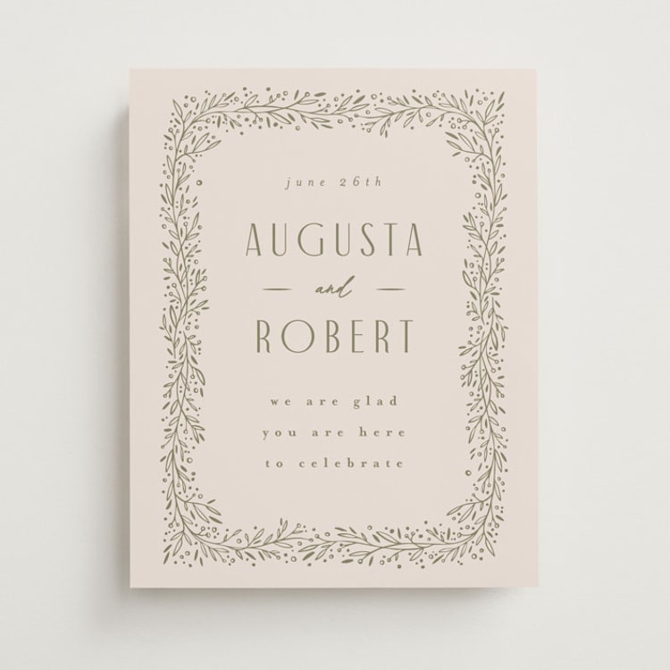 "Classy" - Welcome Signs in Natural by Anastasia Makarova - Front
