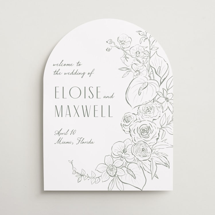 "Orchid Frame" - Welcome Signs in Snow by Kristen Smith - Front