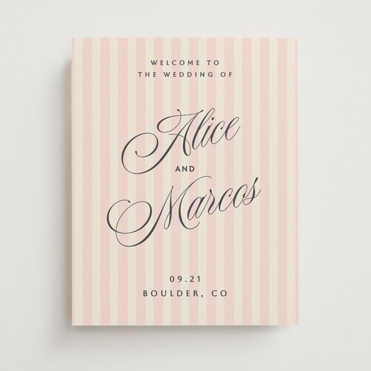"Blush" - Welcome Signs in Peony by Sherley Ferreira - Front