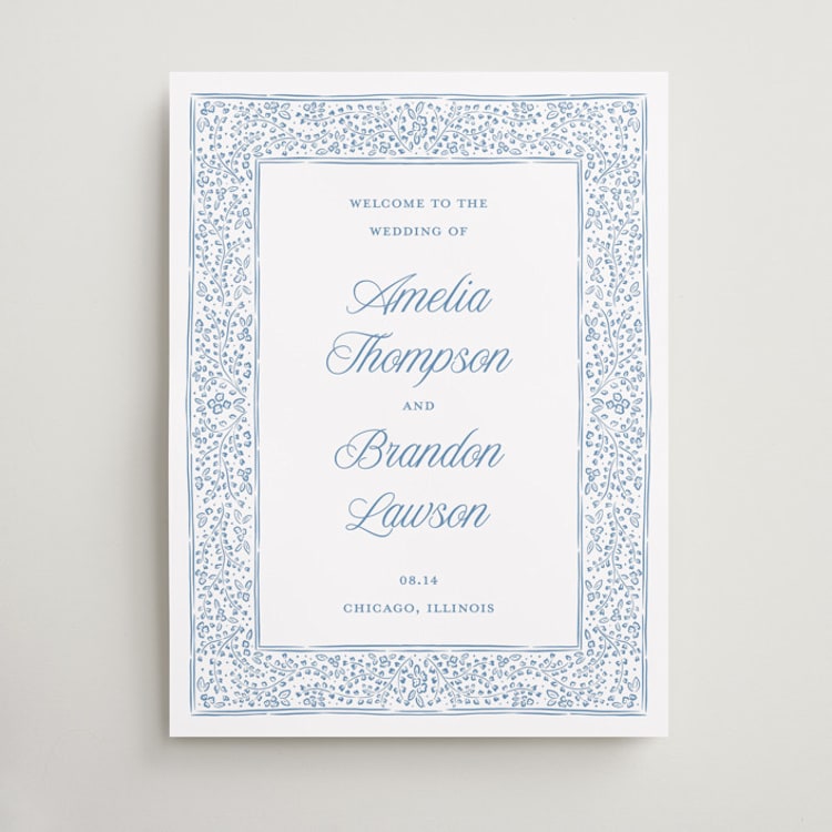 "Ornate Doodle" - Welcome Signs in Wave by Jenny Millington - Front